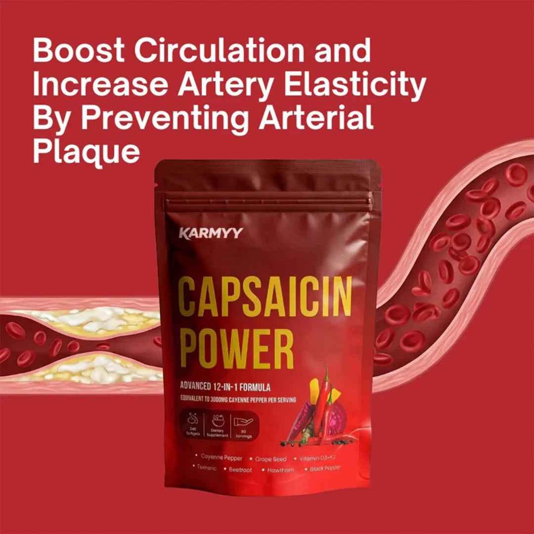 Advanced Vascular Support with Karmyy Capsaicin Softgels