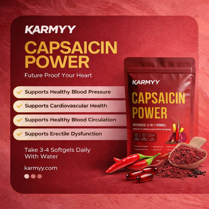 Advanced Vascular Support with Karmyy Capsaicin Softgels