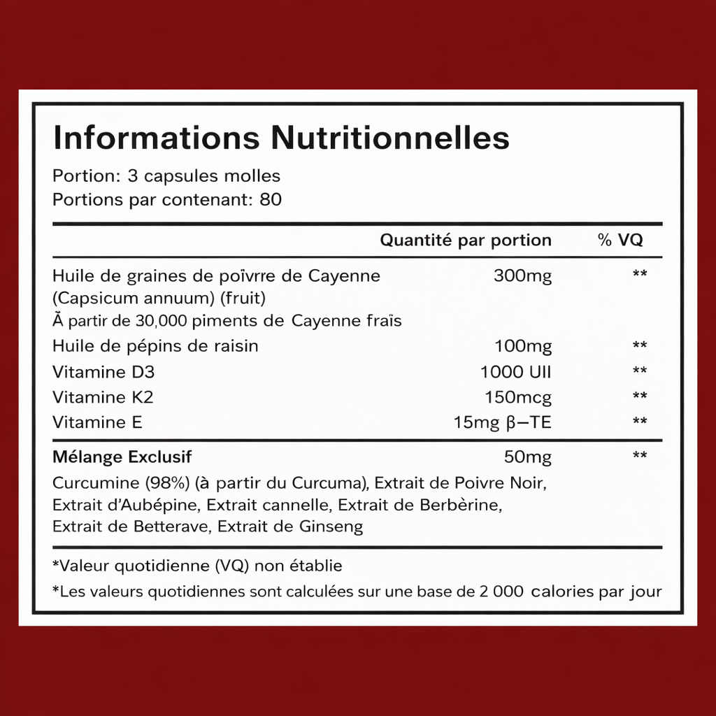 Supporte la Fonction Vasculaire avec Karmyy Capsaicin Softgel