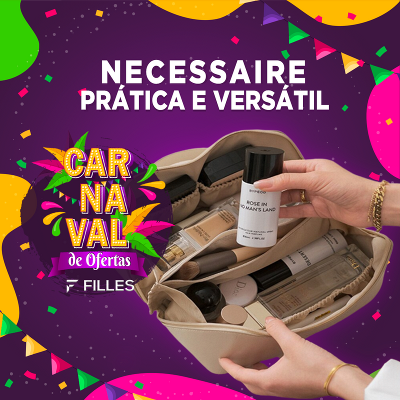 Oferta de Carnaval: Necessaire Beauty Organizadora - Frete Grátis