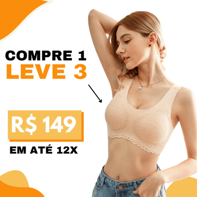 Sutiã Confort Sustentação - (Compre 1 e leve 3) Frete Grátis.